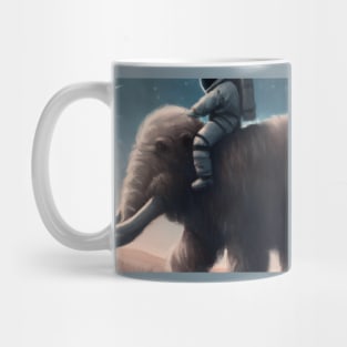 Astronaut Rides a Wooly Mammoth Mug